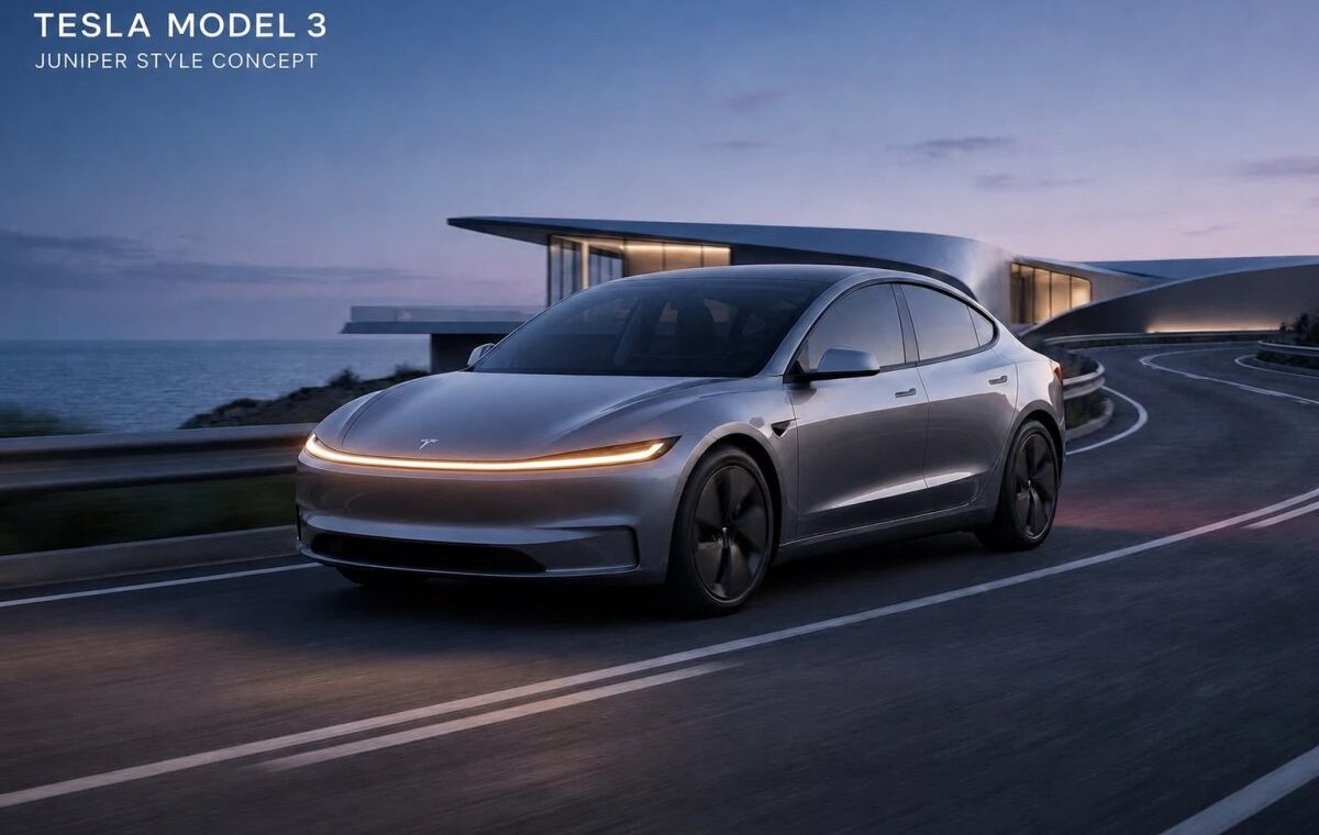 Tesla Model 3 facelift: így nézhet ki a „Juniper" dizájn