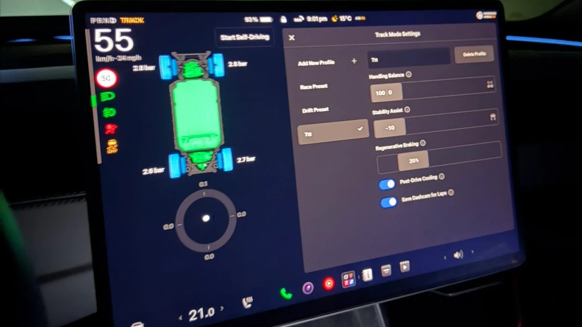 Tesla Track Mode: nem csak Performance-ra való